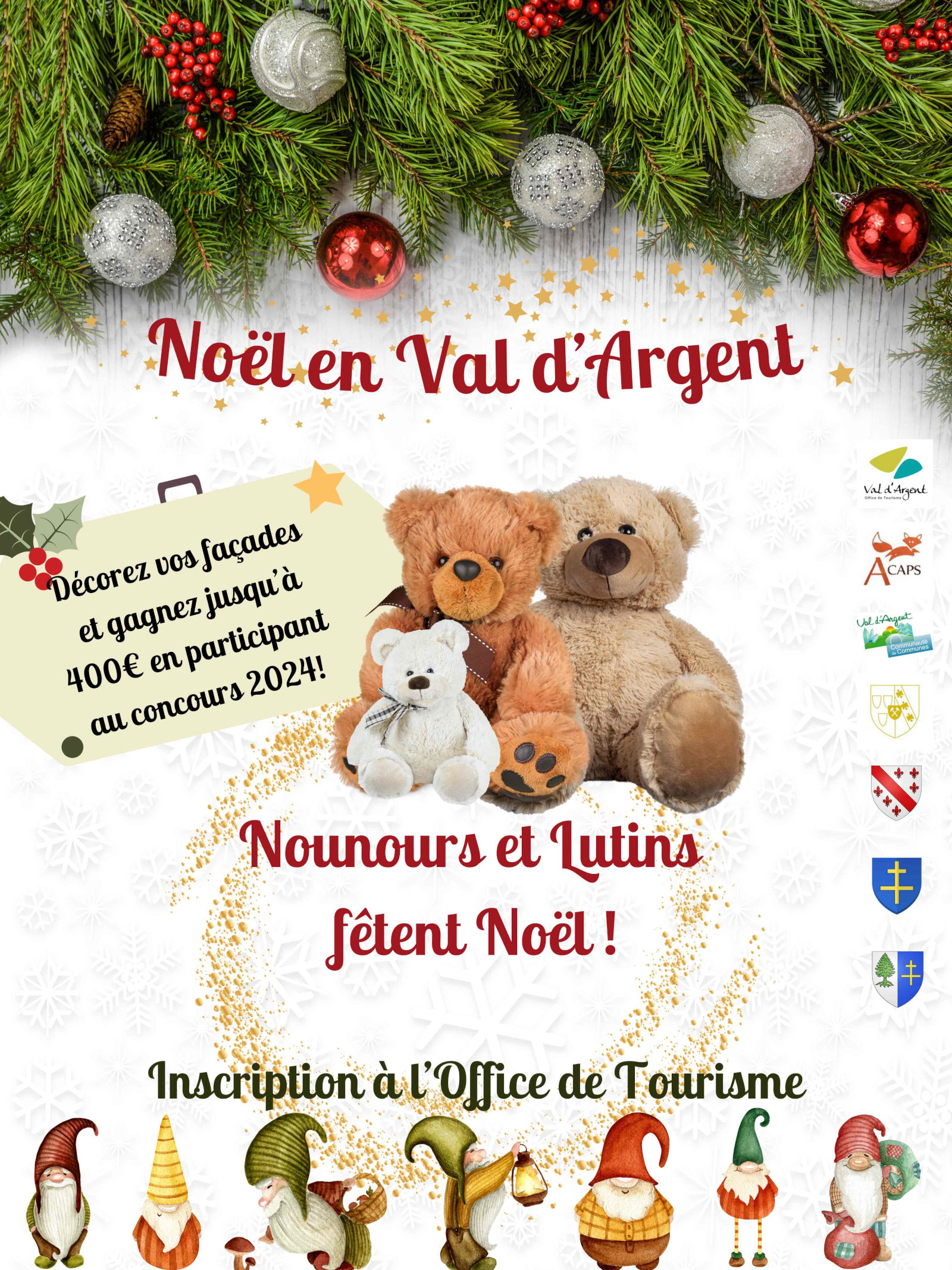 Concours de décorations : Nounours et Lutins fêtent... Du 22/11/2024 au 1/1/2025