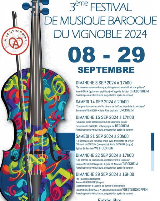 Festival de musique baroque du vignoble Le 22 sept 2024