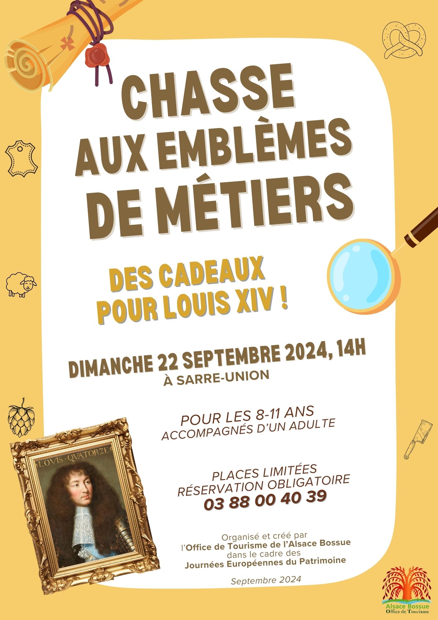 Journées du Patrimoine :chasse aux emblèmes dans la cité de Bouquenom : Des cadeaux pour Louis XIV